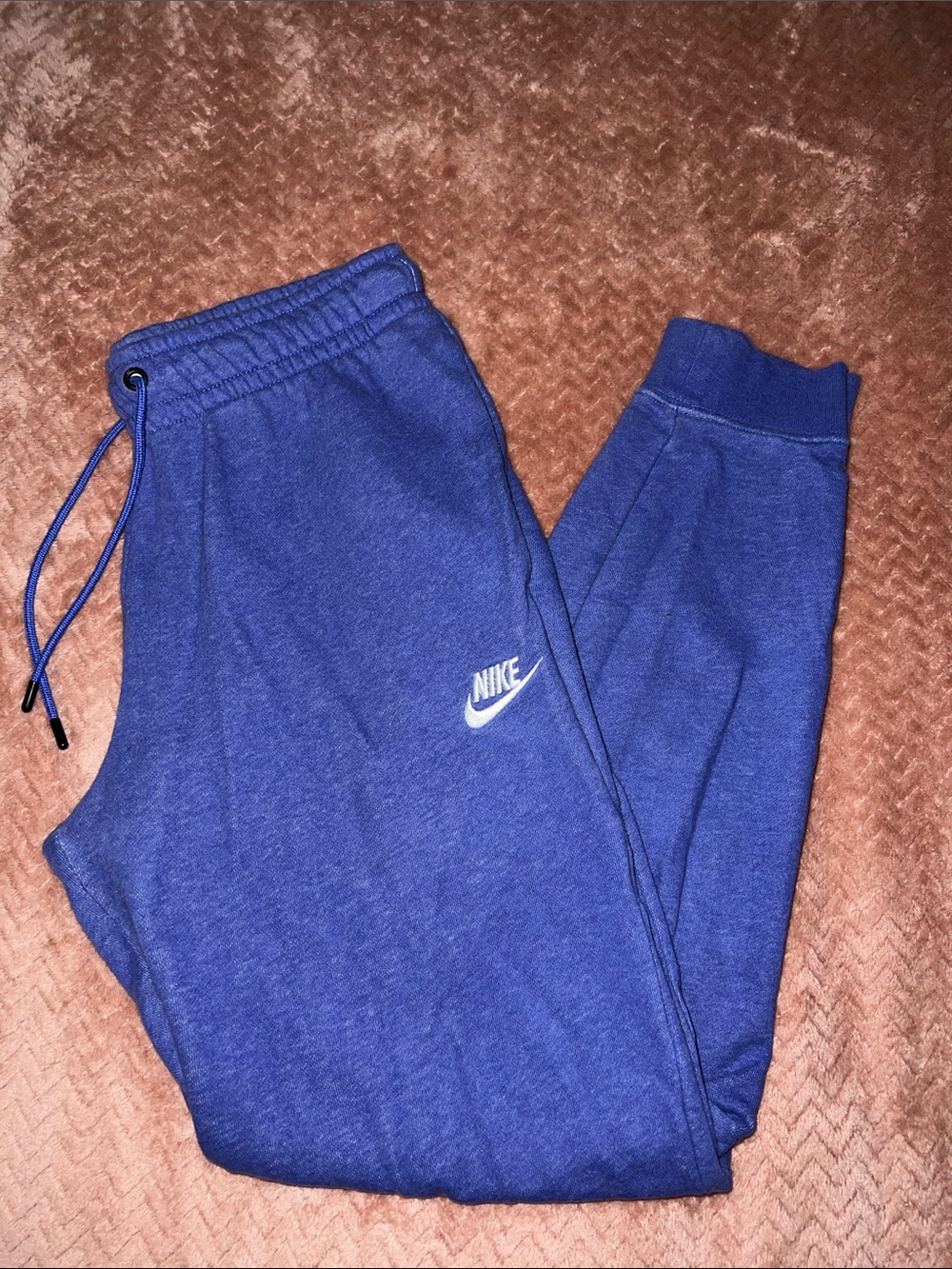 Nike blue Jogger Sweatpants with White Logo